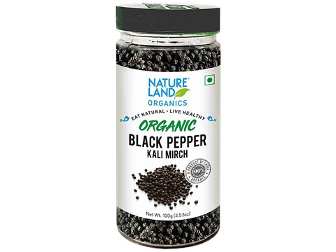 Natureland Organics Black Pepper/Kali Mirch, 100 g