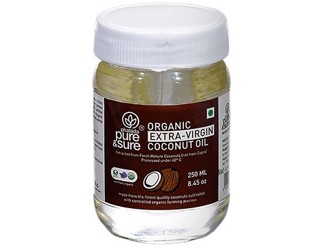 Phalada Pure & Sure Organic Extra Virgin Coconut Oil - Cold Pressed, Minerals & Nutrients Rich, 250 ml
