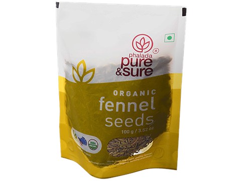 Phalada Pure & Sure Organic Fennel Seeds, 100 g