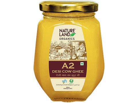 Natureland Organics A2 Desi Cow Ghee, 350 ml