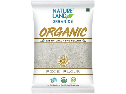 Natureland Organics Rice Flour - Rich In Dietary Fibre, 500 g