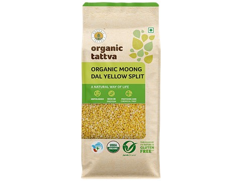 Organic Tattva Organic Moong Dal/Dhuli, 1 kg