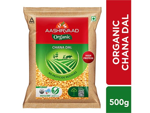 Aashirvaad Organic Chana Dal, 500 g