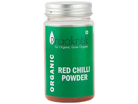 Praakritik Organic Red Chilli Powder - Rich In Vitamin C & Antioxidants, 100 g