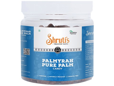 Shruti's SHRUTI'S PALMYRAH PURE PALM CANDY 250 GM JAR - Naturally Proce 250 g Jar, 250 g