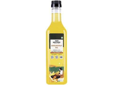 Two Brothers Organic Farms Cold Pressed Groundnut Oil, 1 L