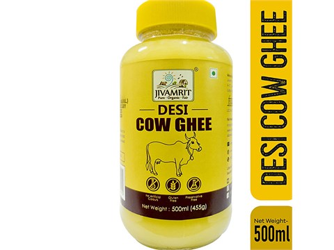 Jivamrit Organic Desi Cow Ghee, 500 ml