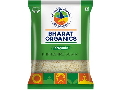 Bharat Organics Organic Khandsari Sugar, 500 g