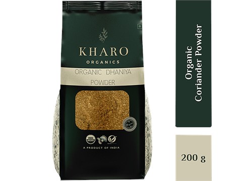 Kharo Organics Organic Dhaniya/Coriander Powder - Natural, Non GMO, Preservative & Chemical Free, 200 g