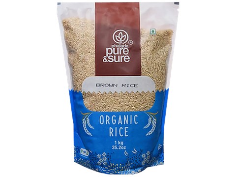 Phalada Pure & Sure Organic Brown Rice - Sweet & Nutty Flavour, 1 kg