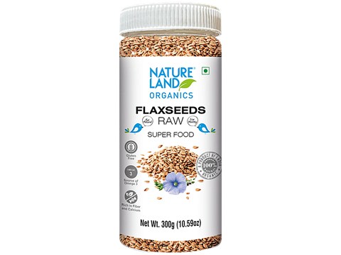 Natureland Organics Flaxseed Raw, 300 g
