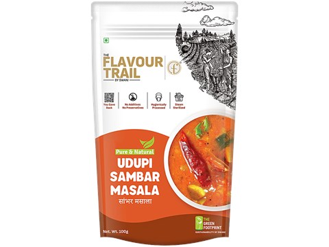 The Flavour Trail by Swani Made with Organic - Udupi Sambar Masala, 100 g