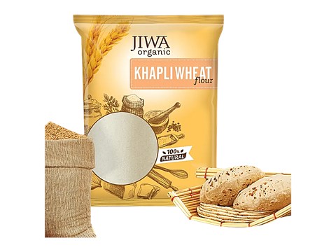 Jiwa Organic Khapli Wheat/Emmer Flour - Natural, 1 kg