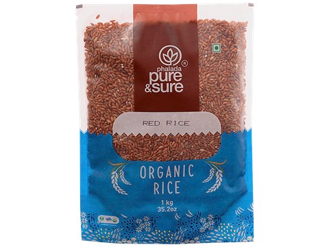 Phalada Pure & Sure Organic Red Rice, 1 kg