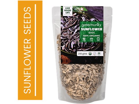 Greemunity Organic Sunflower Seeds, 200 g