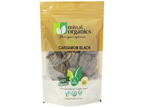 Mittal Organics Cardamom Black/ Doda - Premium, Adds Aroma & Flavour, 50 g