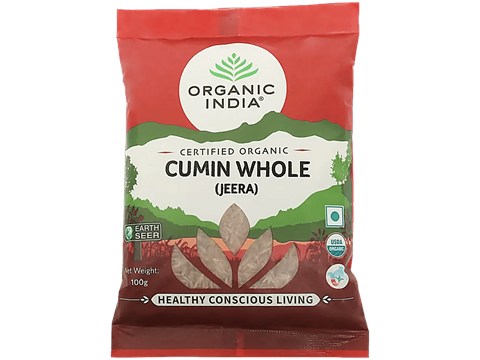 Organic India Cumin Whole/Jeera - Certified Organic, 100 g