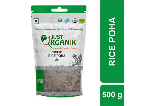 Just Organik Rice Poha, 500 g