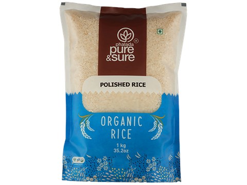 Phalada Pure & Sure Organic Polished Rice Sonamasoori - Fine Grain, 1 kg