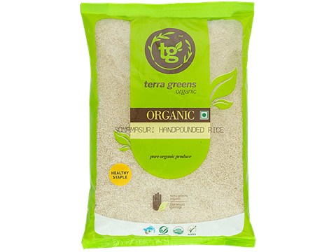 Terra Greens Organic - Sonamsuri Hand Pounded Rice/Akki, 5 kg