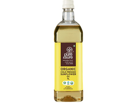Phalada Pure & Sure Organic - Sunflower Oil, 1 L