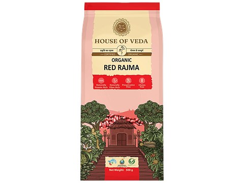 HOUSE OF VEDA Organic Red Rajma, 500 g
