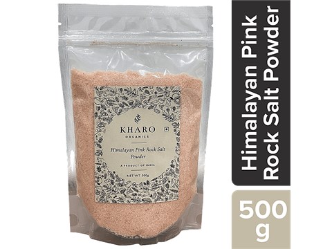 Kharo Organics Himalayan Pink Rock Salt Powder - Natural, 500 g