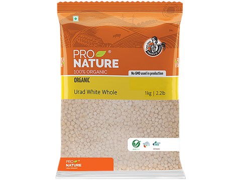 Pro Nature Organic Urad White Whole, 1 kg
