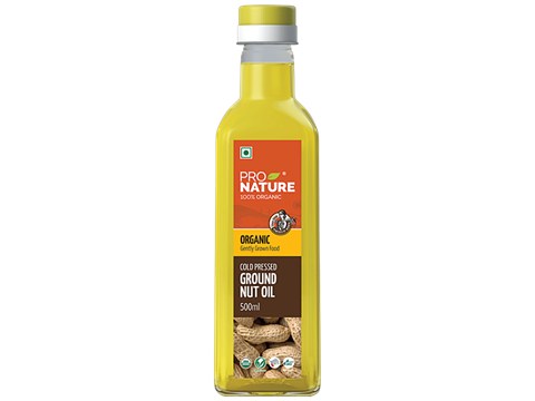 Pro Nature Groundnut Oil - Cold Pressed, 500 ml