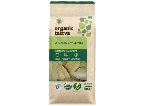 Organic Tattva Organic Bay Leaves - Natural, Vegan, Gluten-Free & No Additives, 50 g