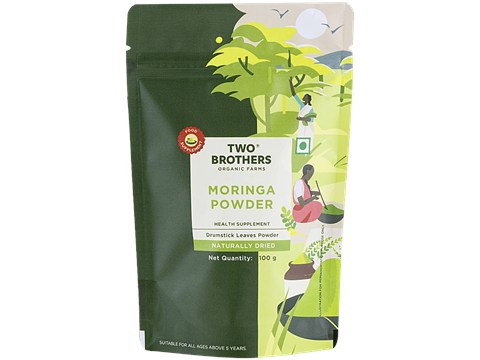 Two Brothers Organic Farms Moringa Powder, 100 g