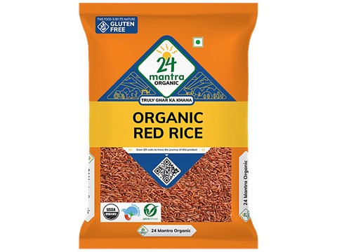 24 Mantra Organic Organic - Red Rice/Akki, 1 kg