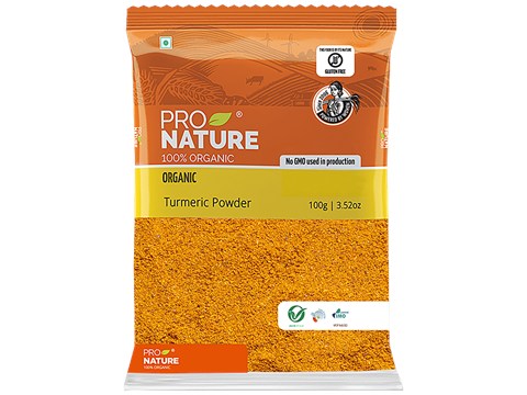 Pro Nature Organic - Turmeric Powder/Arisina Pudi, 100 g