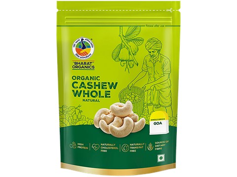 Bharat Organics Organic Cashew Whole, 200 g