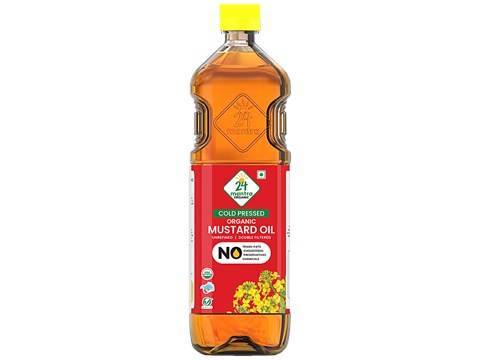 24 Mantra Organic Cold Pressed Mustard Oil, 1 L
