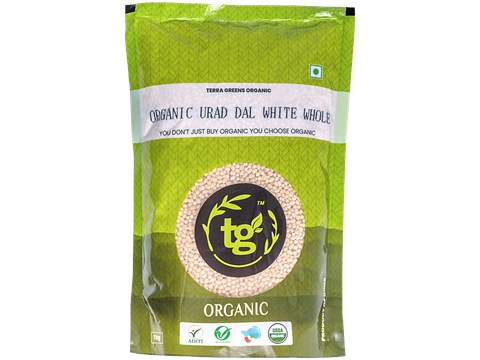 Terra Greens Organic - Whole Urad Dal White, 1 kg