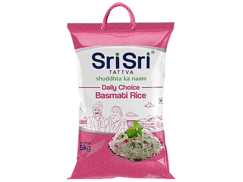 Sri Sri Tattva Daily Choice Basmati Rice - Long Grain, Intense Flavour, Rich Aroma, 5 kg