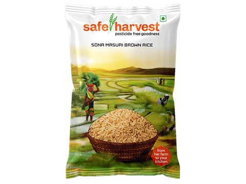 Safe Harvest Unpolished Brown Rice/Akki, 5 kg