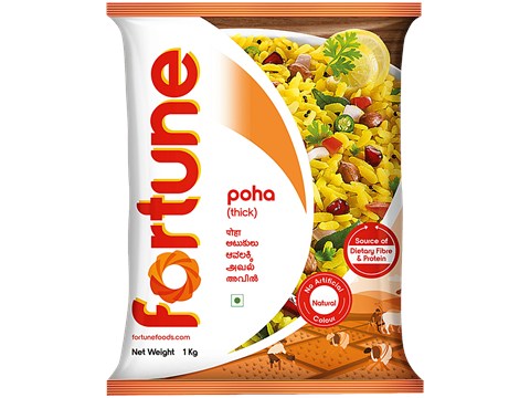Fortune Poha - Thick, Source Of Dietary Fibre & Protein, 1 kg
