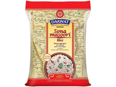 Daawat Premium Sona Masoori Rice, 5 kg