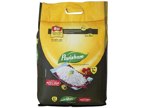 Pavizham White Kuruva Rice/Akki, 5 kg