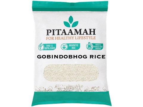 Pitaamah Gobindobhog Rice - Raw/Unpolished & Aromatic, 1 kg