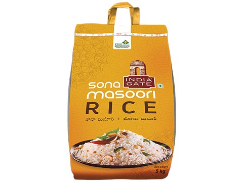 India Gate Sona Masoori Rice, 5 kg