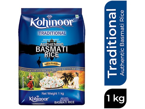 Kohinoor Basmati Rice/Basmati Akki - Traditional, Authentic, Aged, 1 kg