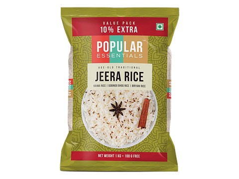 Popular Essentials Premium Jeera Rice/Akki, 1.1 kg
