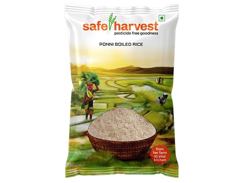 Safe Harvest Ponni Boiled Rice/Kusubalakki - Pesticide Free, 1 kg