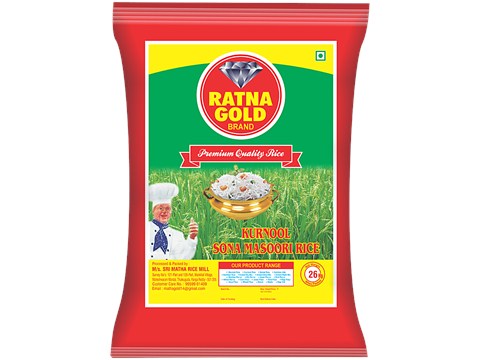 Ratna Gold  Kurnool Sona Masoori Rice, 26 kg