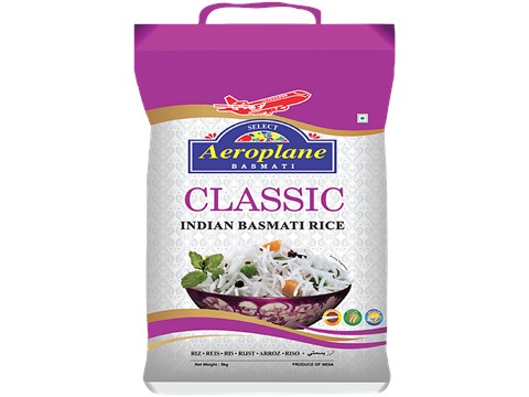 Aeroplane Classic Premium Extra Long Grain Biryani Basmati Rice, 5 kg