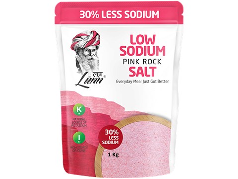Lunn 30% Low Sodium Pink Rock Salt, 1 kg