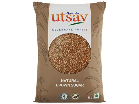Dalmia Utsav Natural Brown Sugar - Helpful In Reducing Cramps, 1 kg